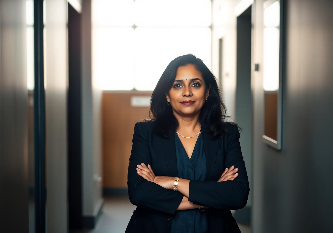 Poised businesswoman with executive presence